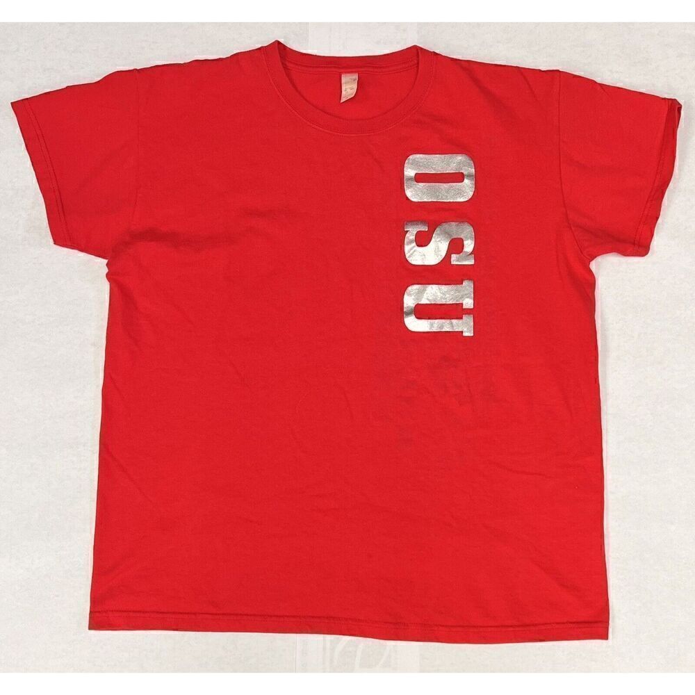 *Ohio State University Buckeyes "OSU" Red 100% Cotton S/S T-Shirt - Size Large